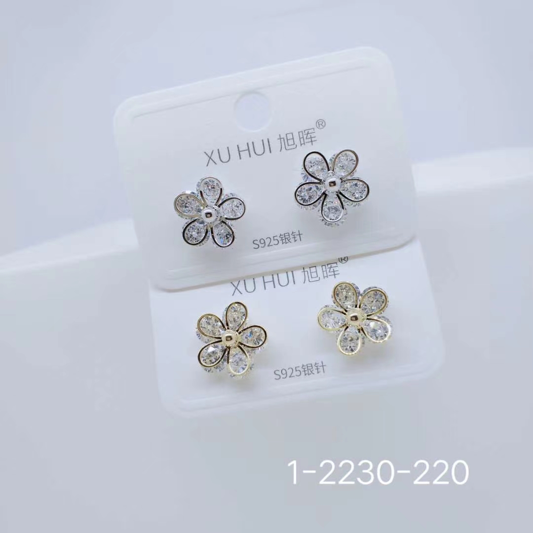 Shiny zircon earrings