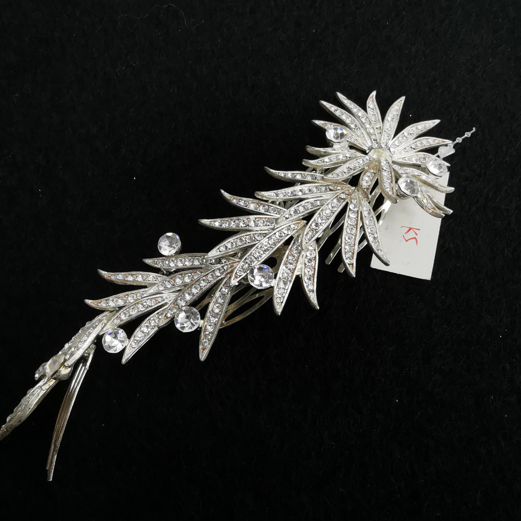 Princess hairpin Handmade rhinestone headpiece Wedding flower child hairpiece Children's show headpiece Birthday side clip