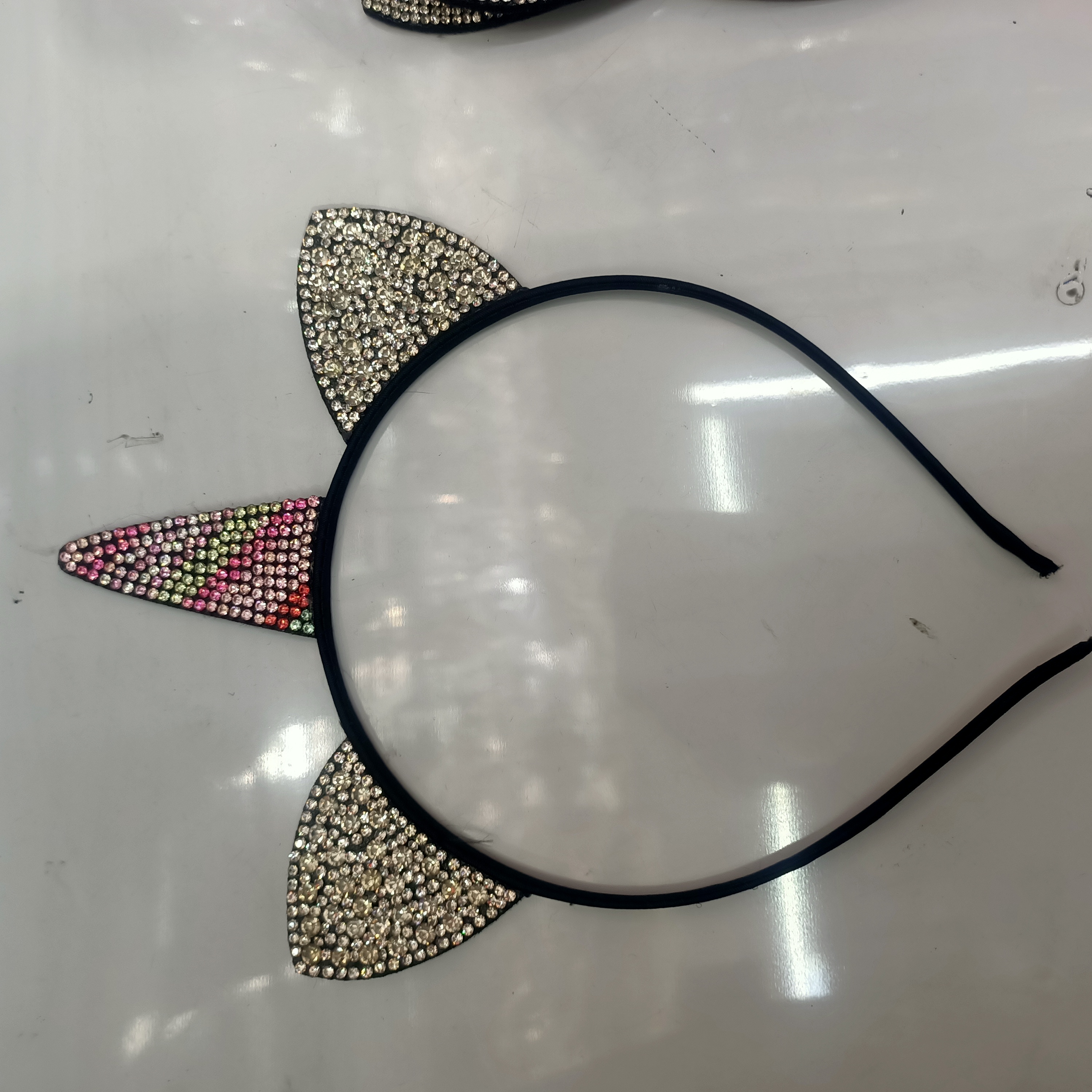 Triangular center colored diamond
