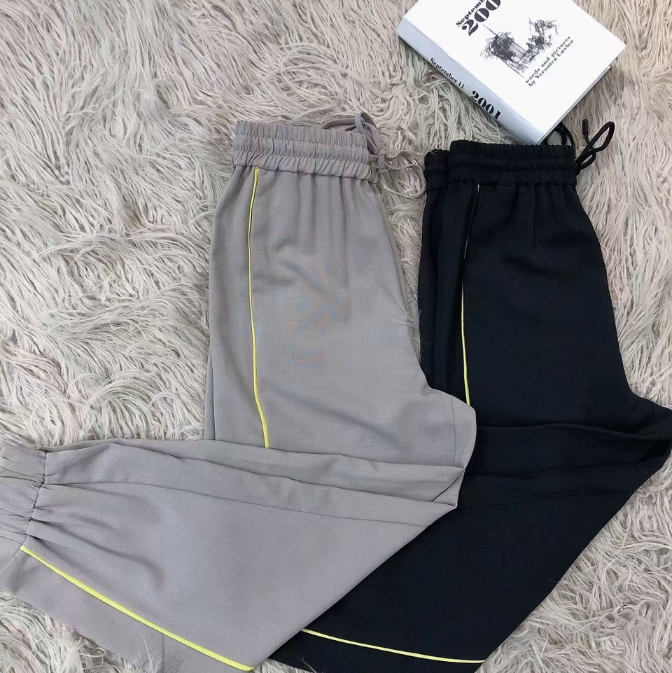 Black and gray sweatpants
