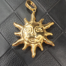 Fashion pendant women's fashion net red simple temperament necklace men's pendant net red explosive stainless steel hollow sun pendant