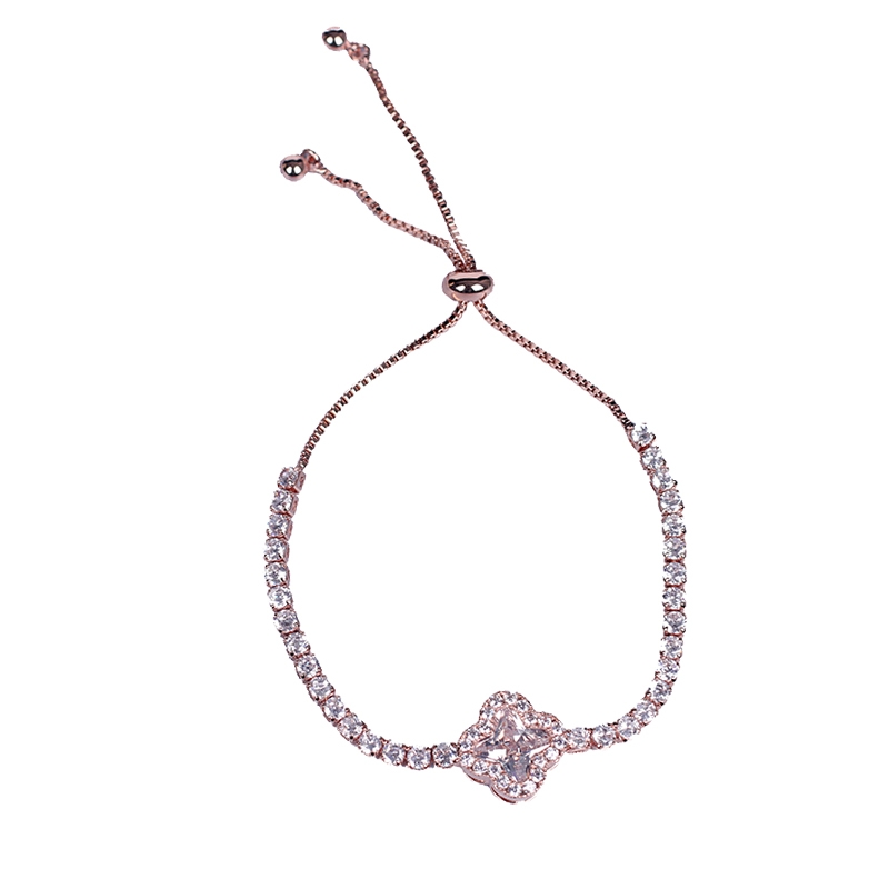 韩版微镶锆石手水钻抽拉手链手绳