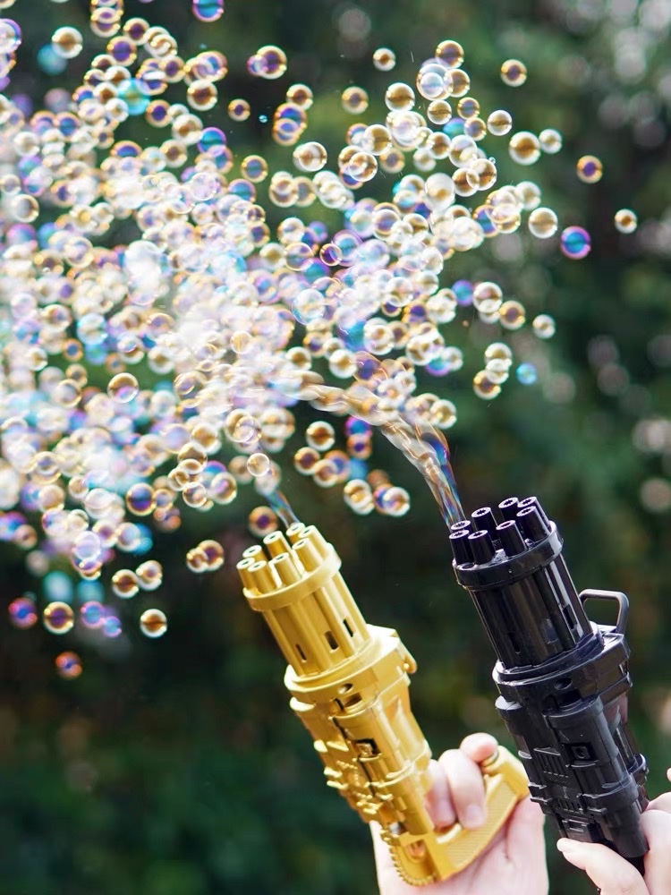 加特林泡泡机抖音同款网红儿童电动泡泡枪玩具多孔出泡地摊玩具详情图8