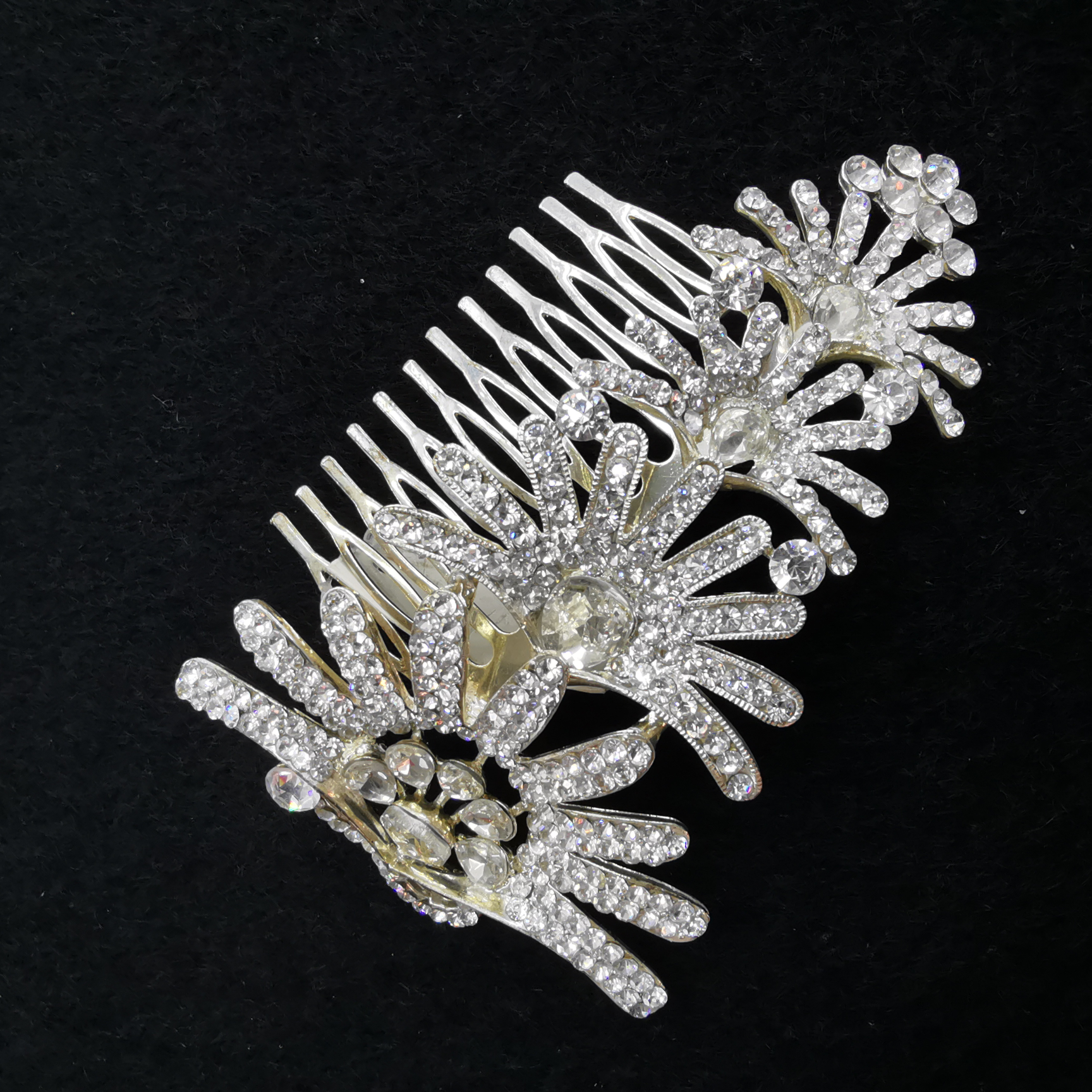 Korean hair accessories Leaf rhinestone hairpin pearl flower wedding accessories Clockwork hair accessories