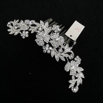 Side clip hair accessories simple sweet rhinestone side clip Korean wedding dress evening gown headwear