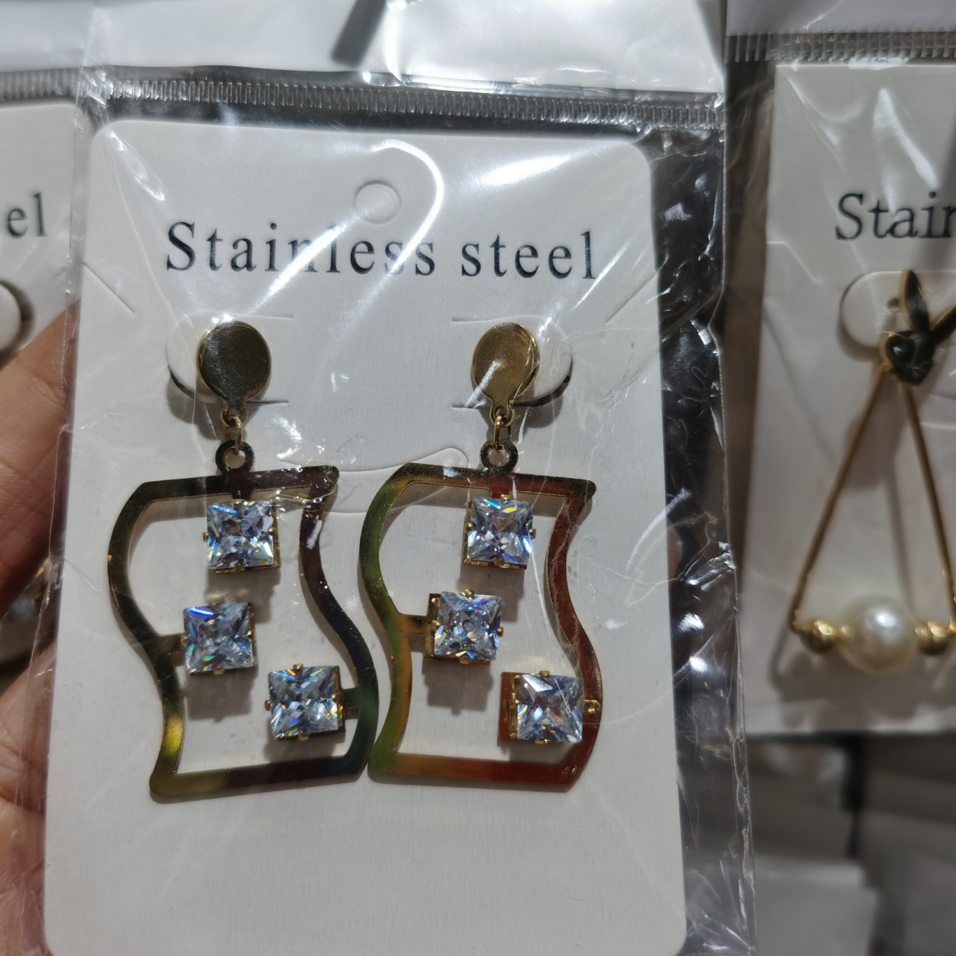 Titanium steel earrings 2