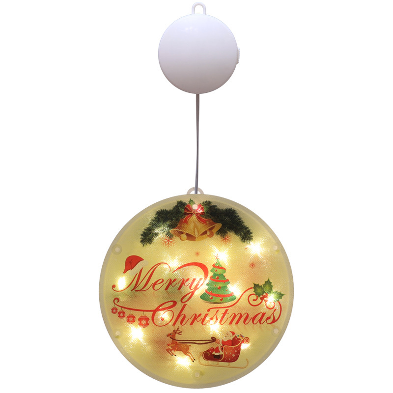 New cross-border bestsellers, colorful painting lights, Christmas window decoration, star lights, room decoration, suction cup battery hanging lights, Christmas carnival Item Picture