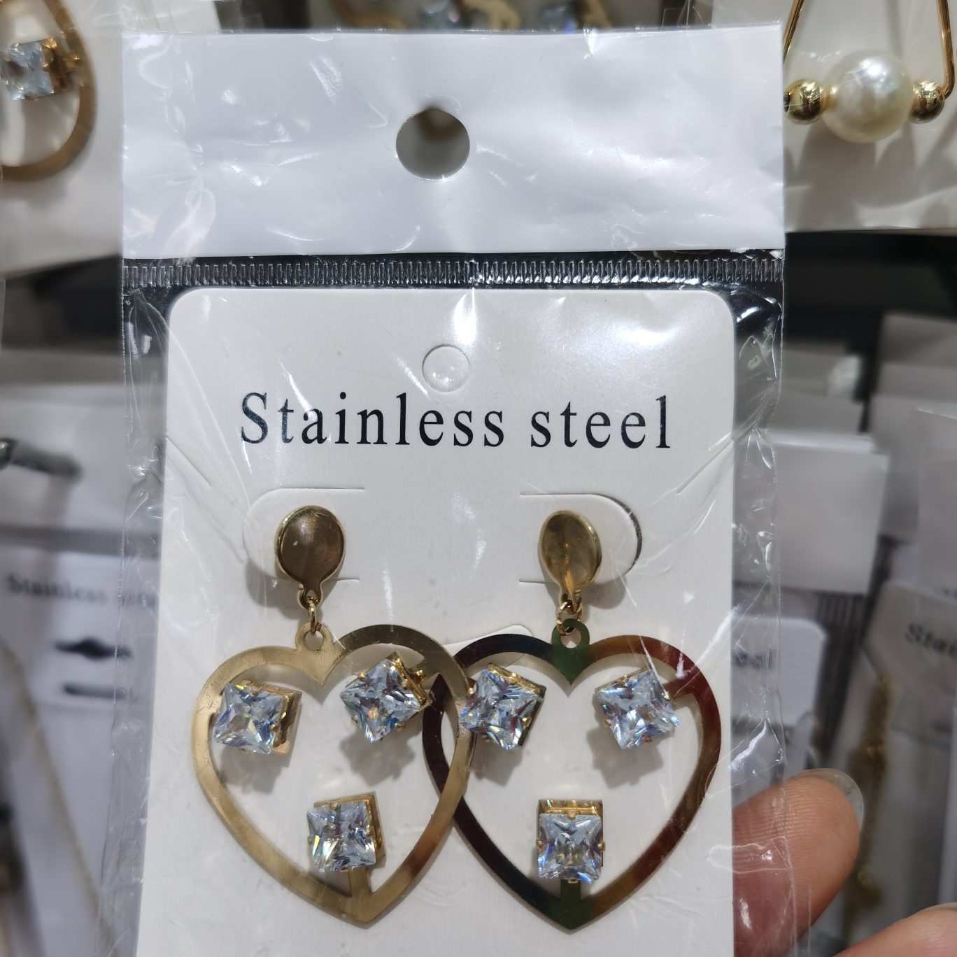 Titanium steel earrings 4
