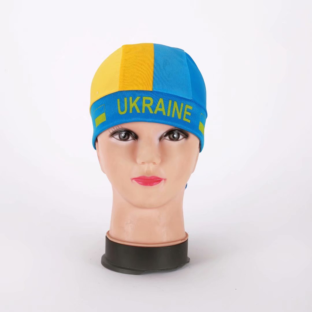 厂家直销供应汽车小挂旗球迷用品，乌克兰针织帽