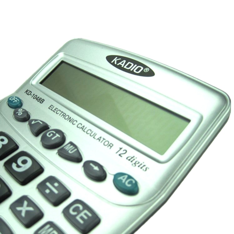厂家供应 大屏幕大按键桌面KADIO 实用计算器  KD- 1048B 12位数字显示计算器详情图3