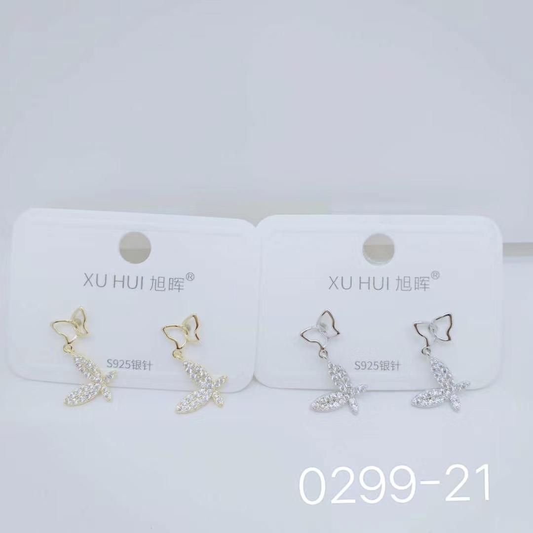 Classic butterfly zircon earrings thumbnail