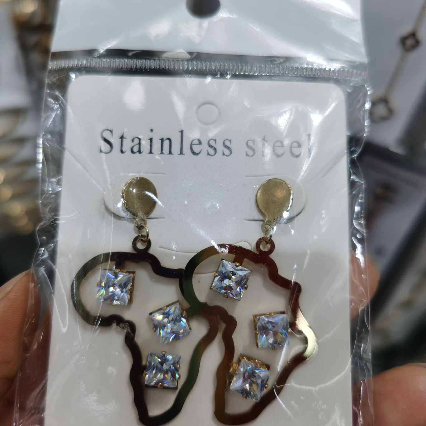 Titanium steel earrings 5