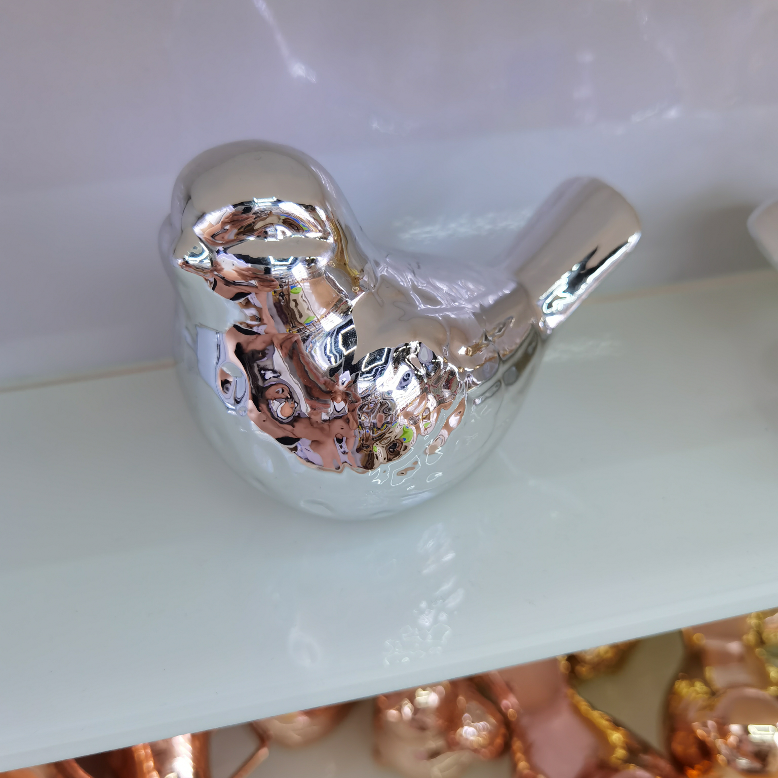 陶瓷中鸟摆件工艺品 金属工艺品装饰摆件1