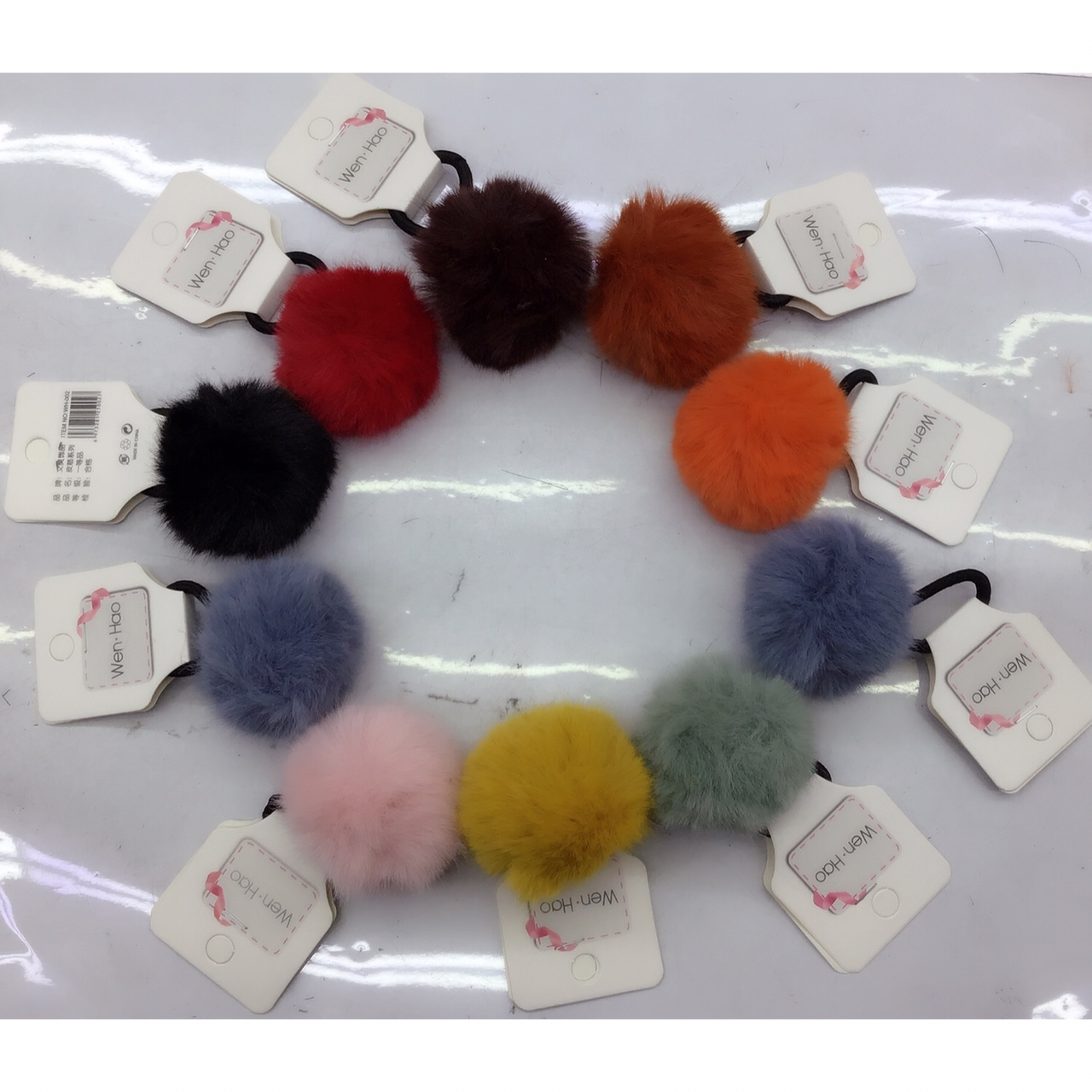 Fluffy ball rubber band