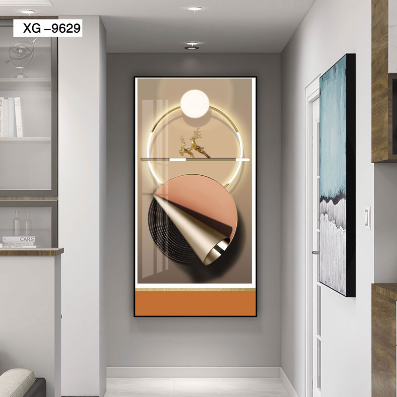 Aluminum alloy crystal porcelain crystal shell Morandi entrance painting 5️ ️ details Picture