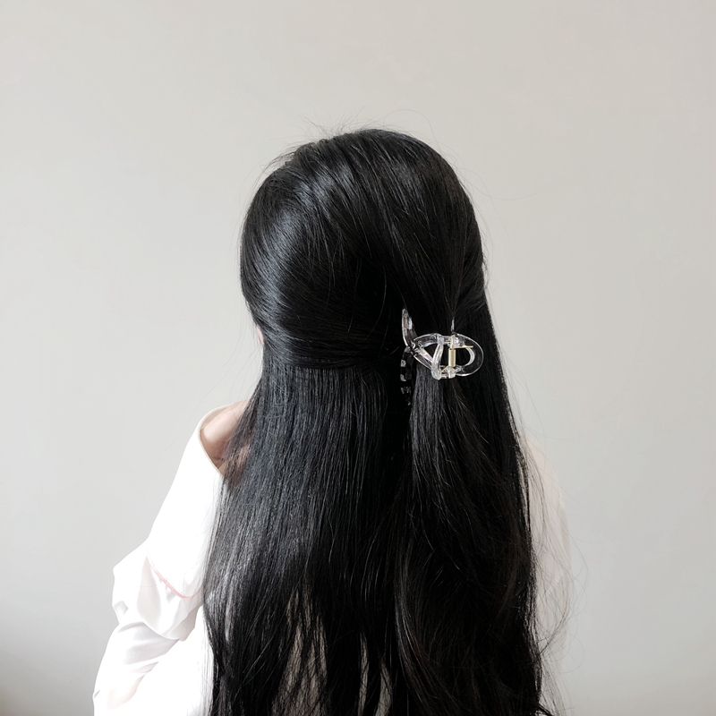 Durable transparent plastic hair grips, sweet facial hair clips, elegant hair clips, large and simple headwear clips, tail clips Item Picture