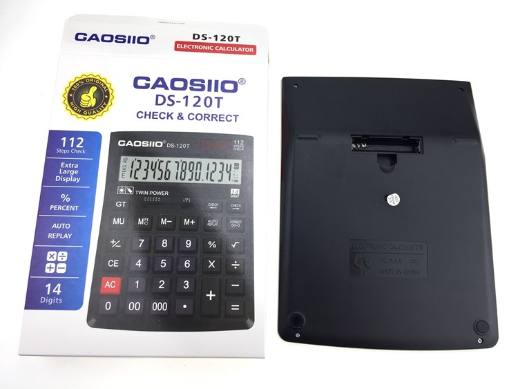 厂家供应 大屏幕大按键桌面GAOSIIO  实用计算器 DS- 120T 14位数字显示计算器详情图1