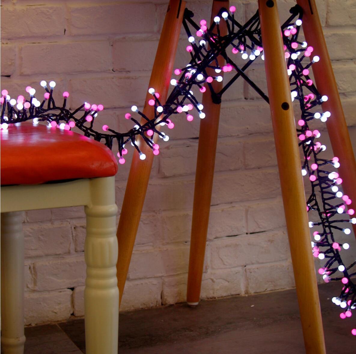 Cross-border new product: 3D suction cup hanging lamp, neon-shaped letter lamp, room decoration, window display, LED 3-meter 400 lamp, plug in details Picture