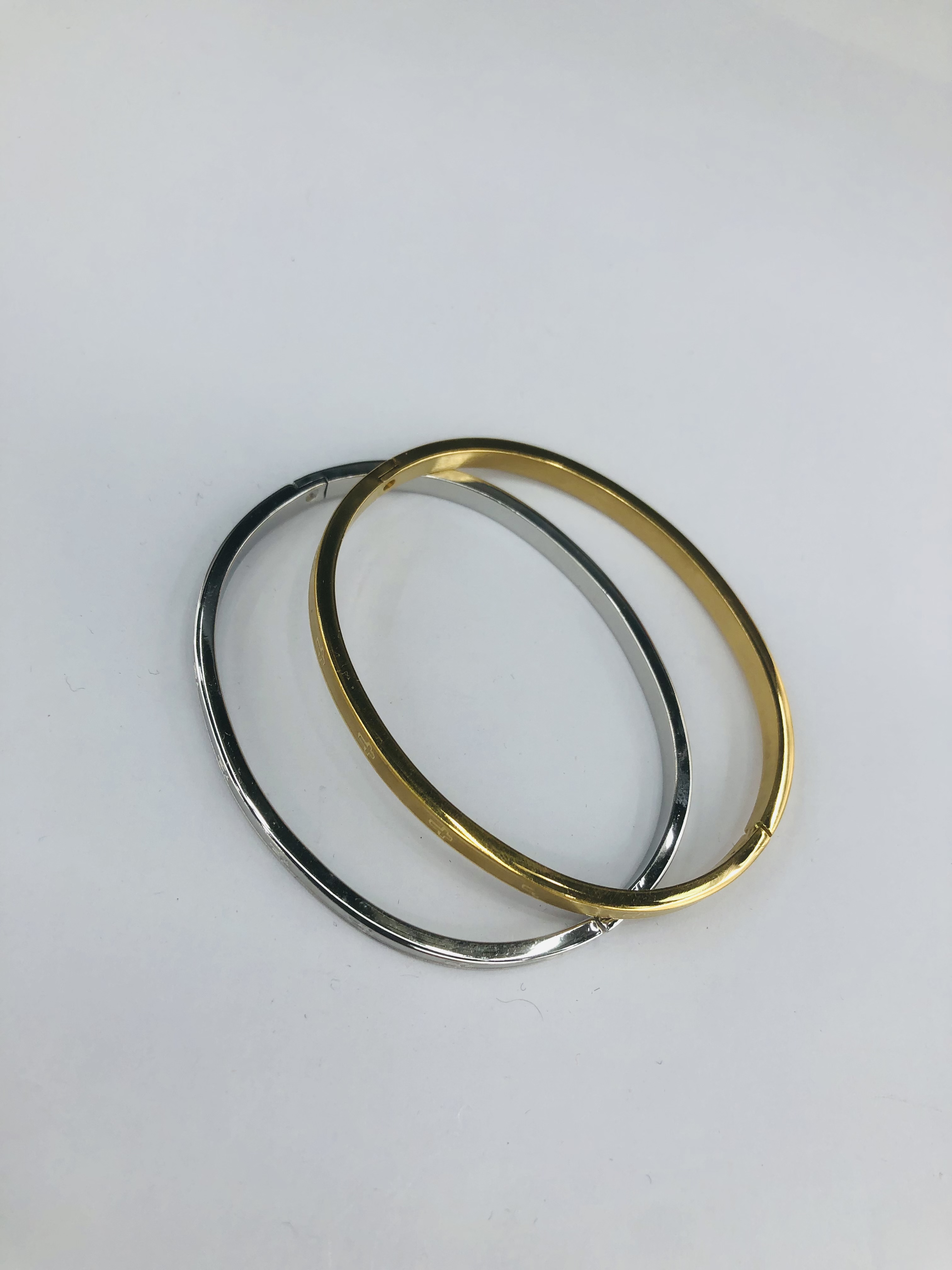 4mm two-color stainless steel girls' bracelet 3 details Picture