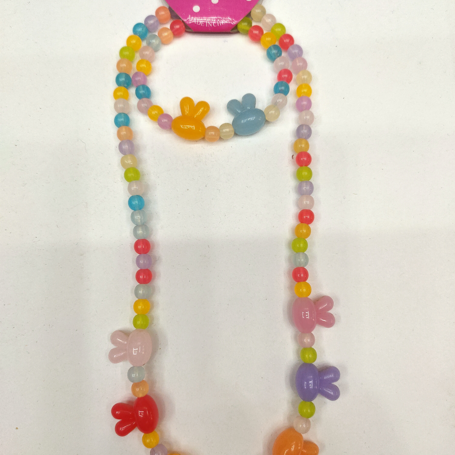Acrylic jelly rabbit head chain for kids
