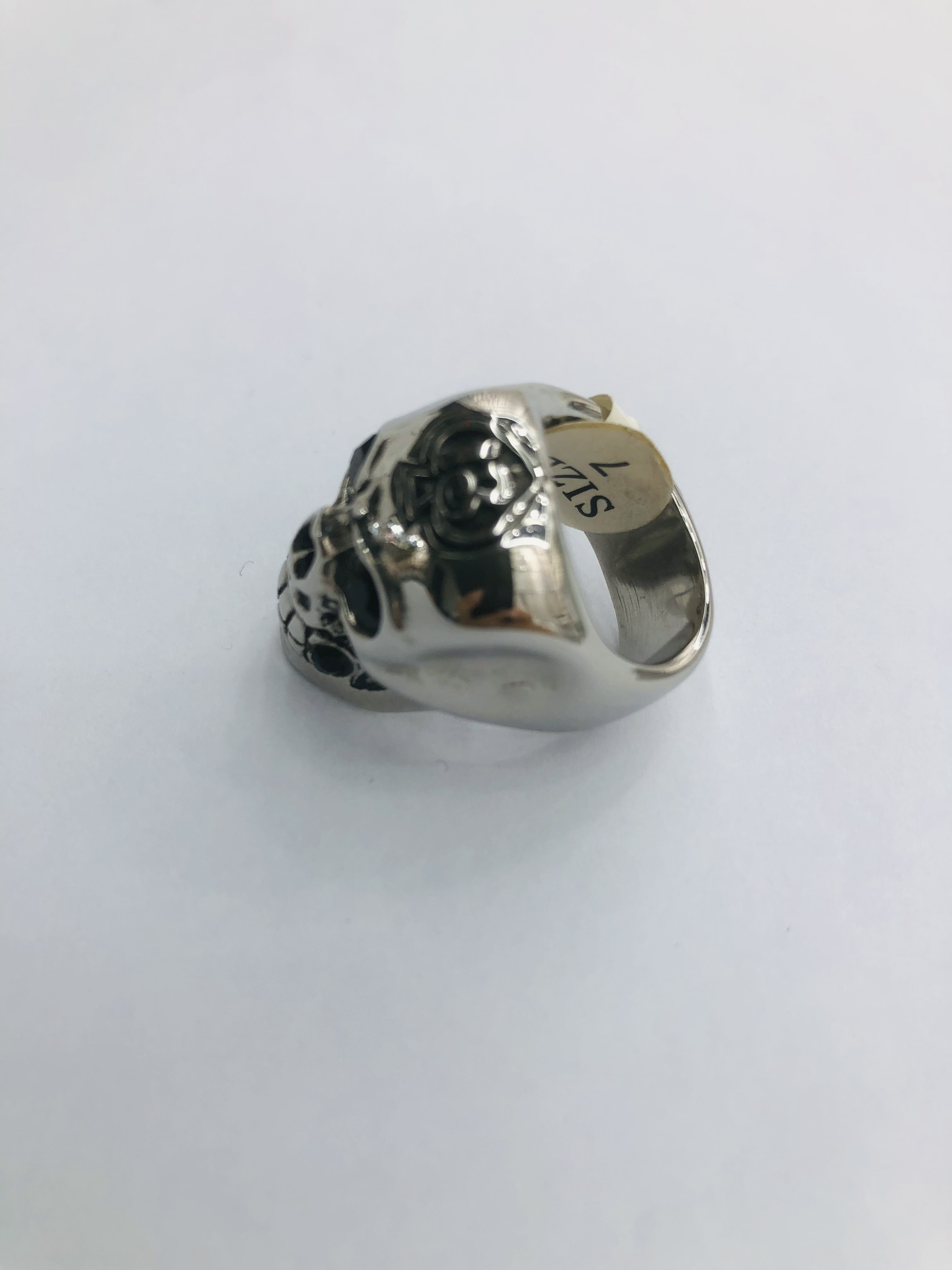 Exaggerated skull Men's stainless steel ring 12 detail image 2