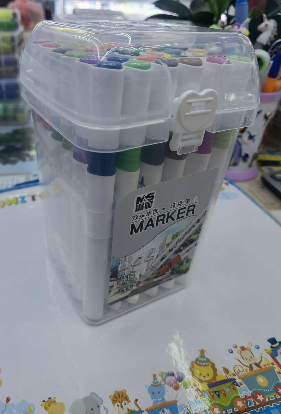 Morningstar Double Head Waterborne Marker 48 Colors Specification drawing