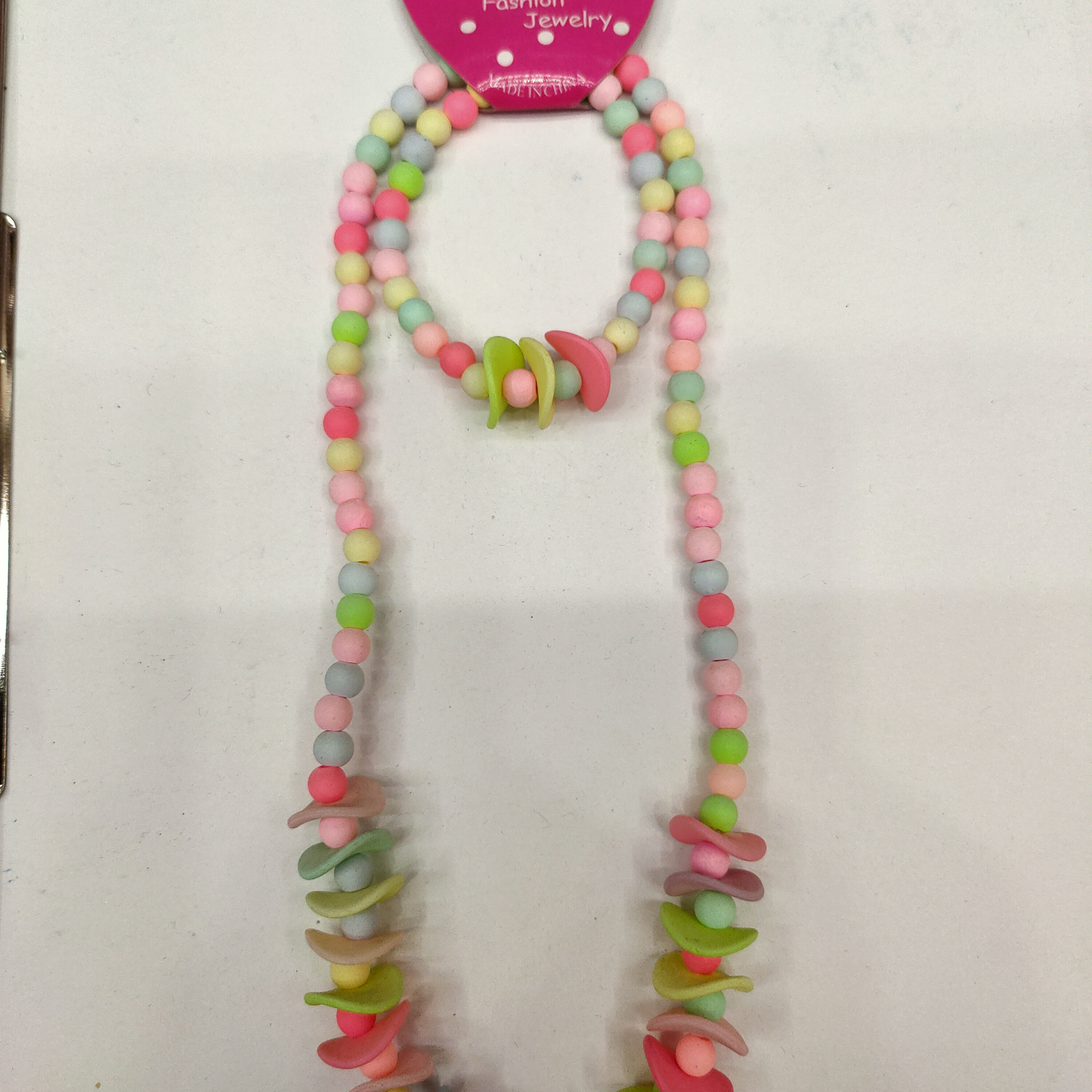 Acrylic light fluorescent potato chips set chain for kids