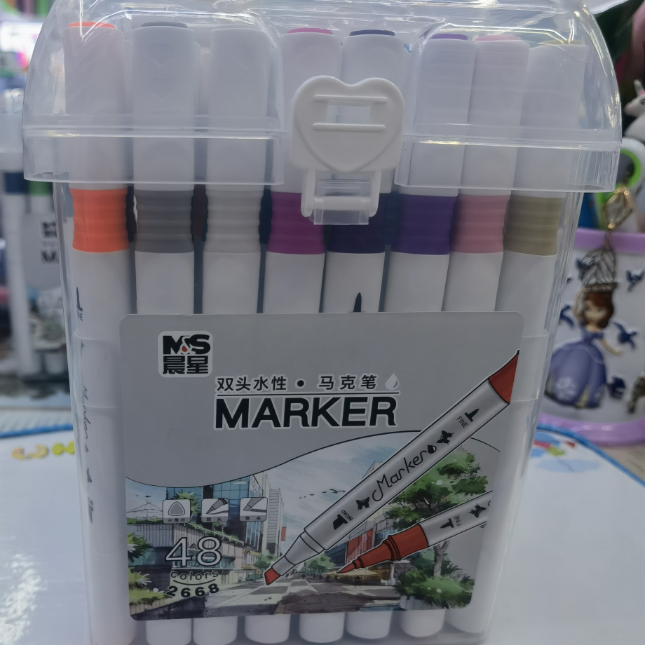Morningstar Double Head Waterborne Marker 48 Colors
