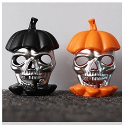 万圣节镂空骷髅头灯 新款酒吧KTV装饰道具蜡烛灯LED小夜灯