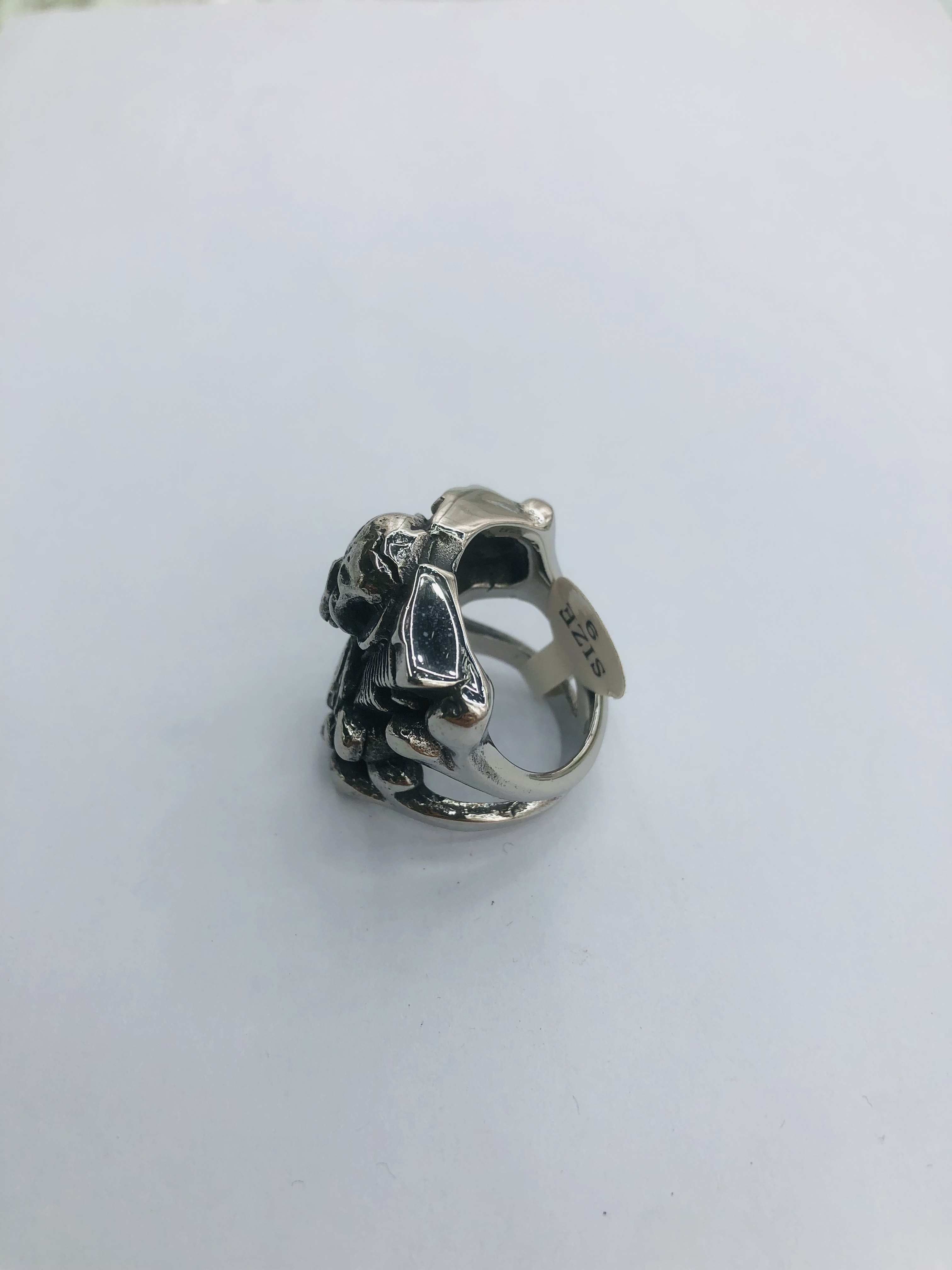 Exaggerated skull Men's stainless steel ring 74 detail image 2