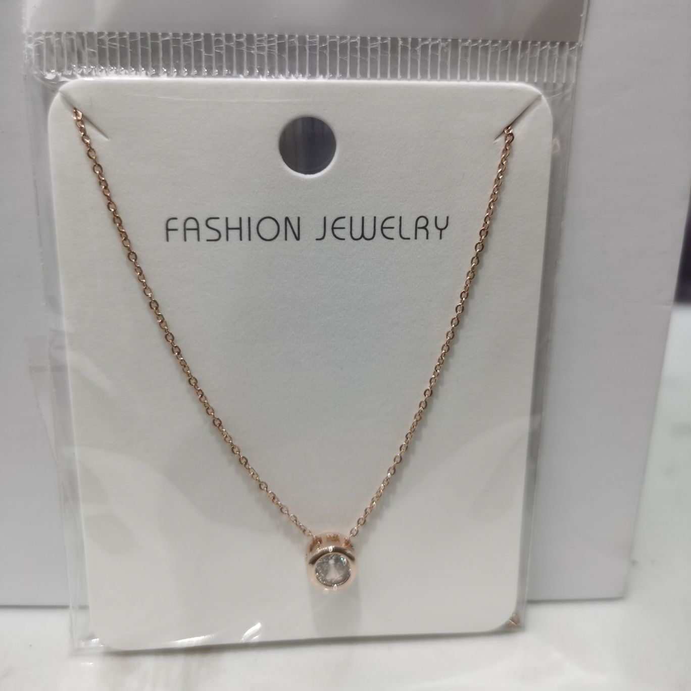 238-2 Rose gold copper necklace