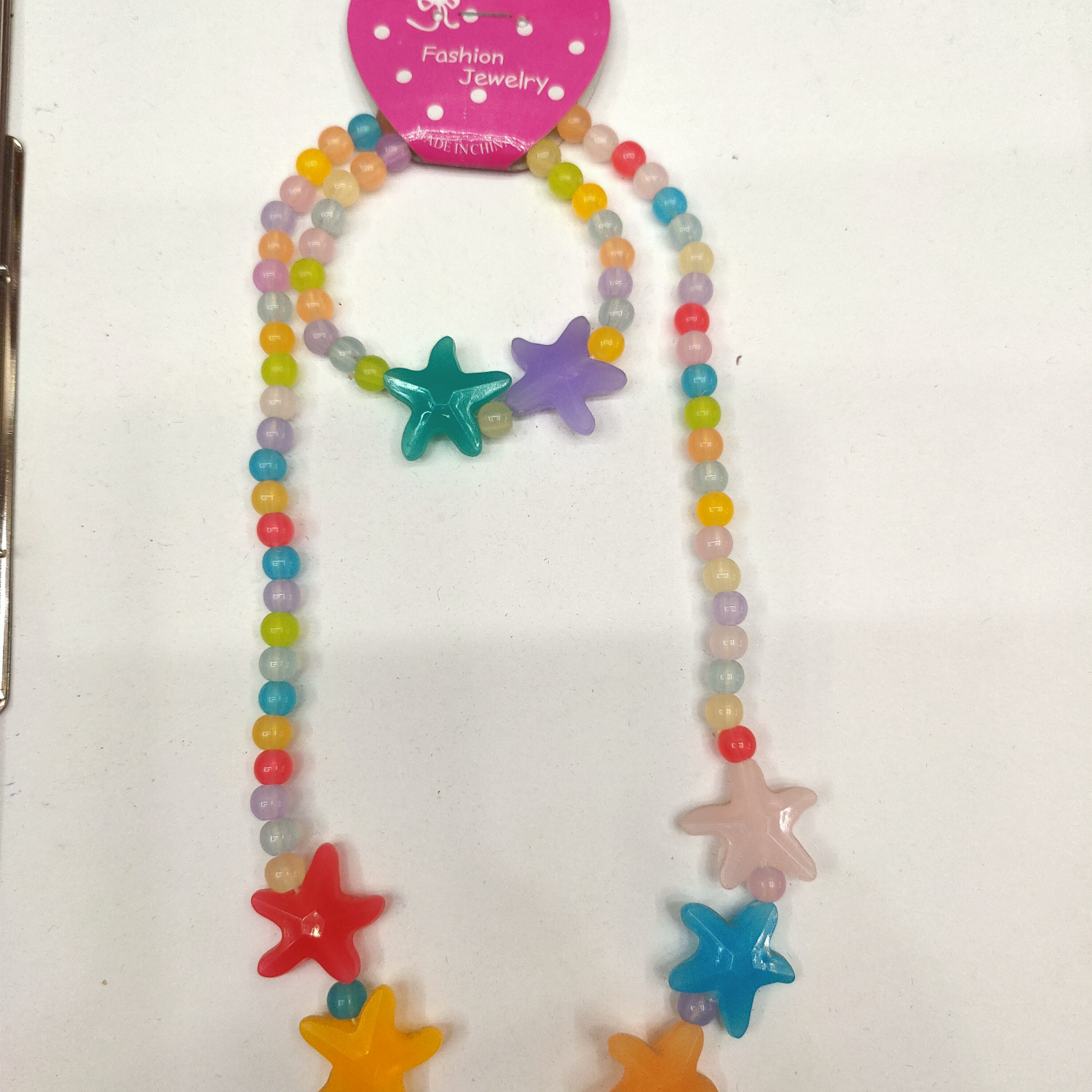 Acrylic jelly starfish chain for kids