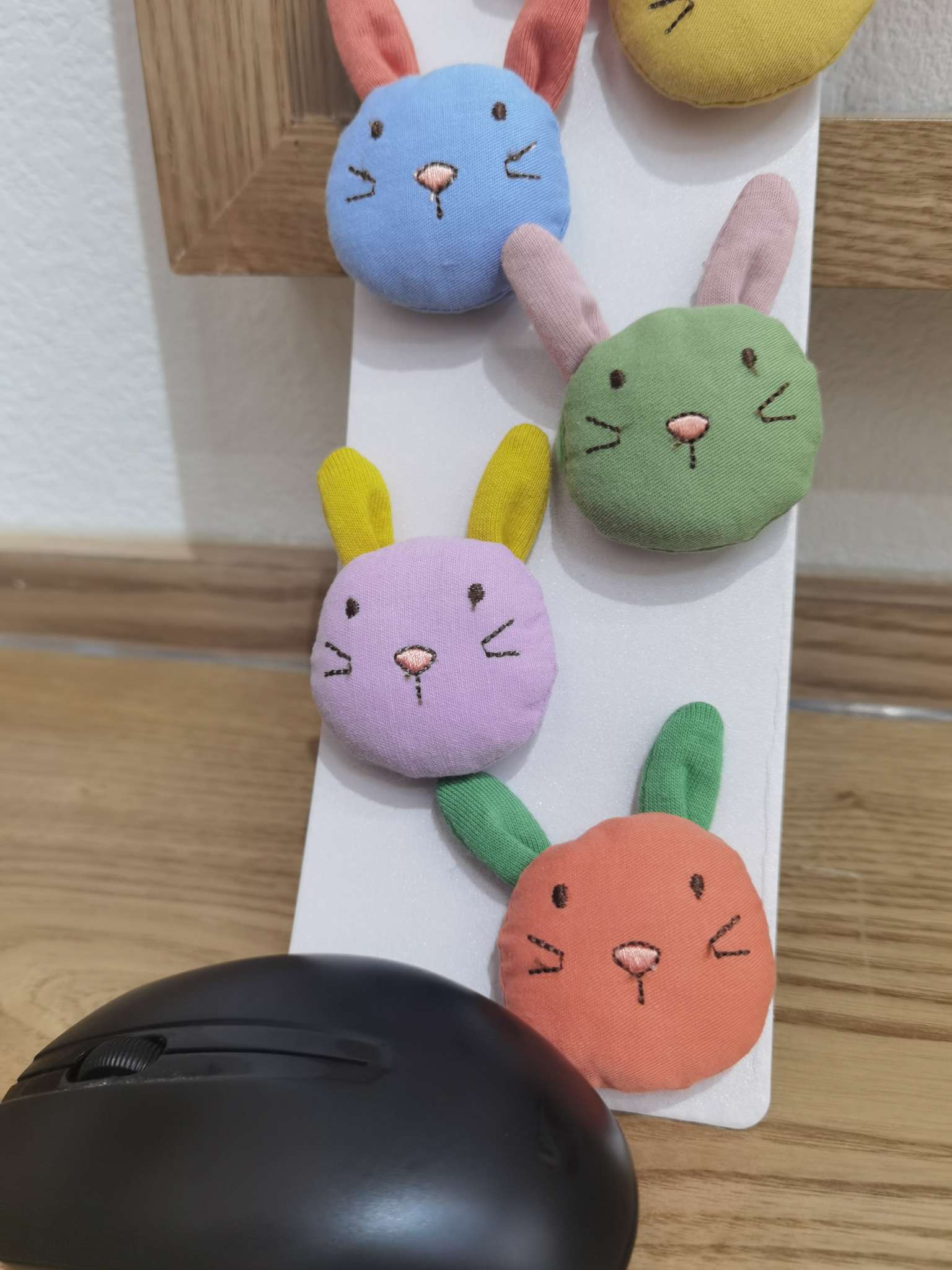 Cute cotton two-color rabbit head 006-6 colors Specification image