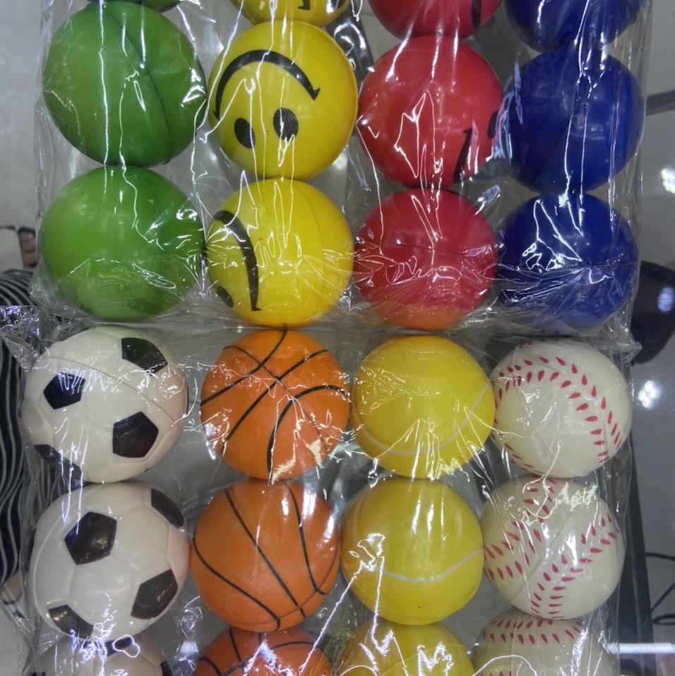 Factory direct sales 6.3 cm smiley face ➕ sports girls and boys toys sponge balls foam balls children 's. 12/oppla