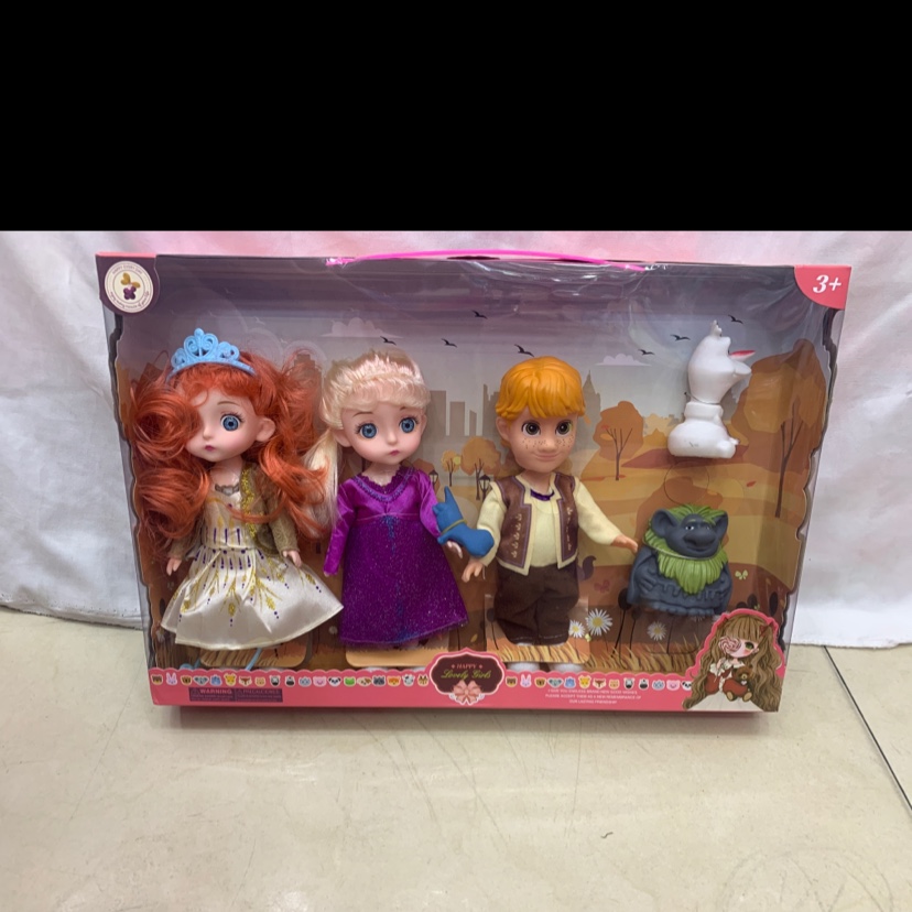 不换鞋套装玩具 时尚公主娃娃 过家家女孩婚纱公仔玩具女孩礼物艾莎安娜农民