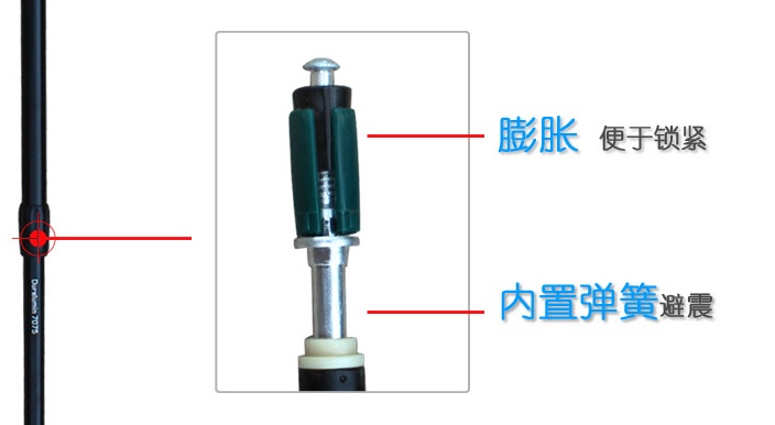 三节登山杖 直柄登山杖 7075登山杖 健走杖 拐 EXPONENT蓝天白云详情图4