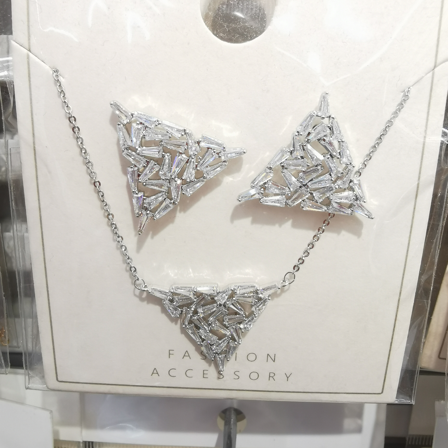 Earrings and necklace