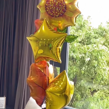 向日葵花朵铝膜气球情人节婚礼爱情派对装饰气球套装