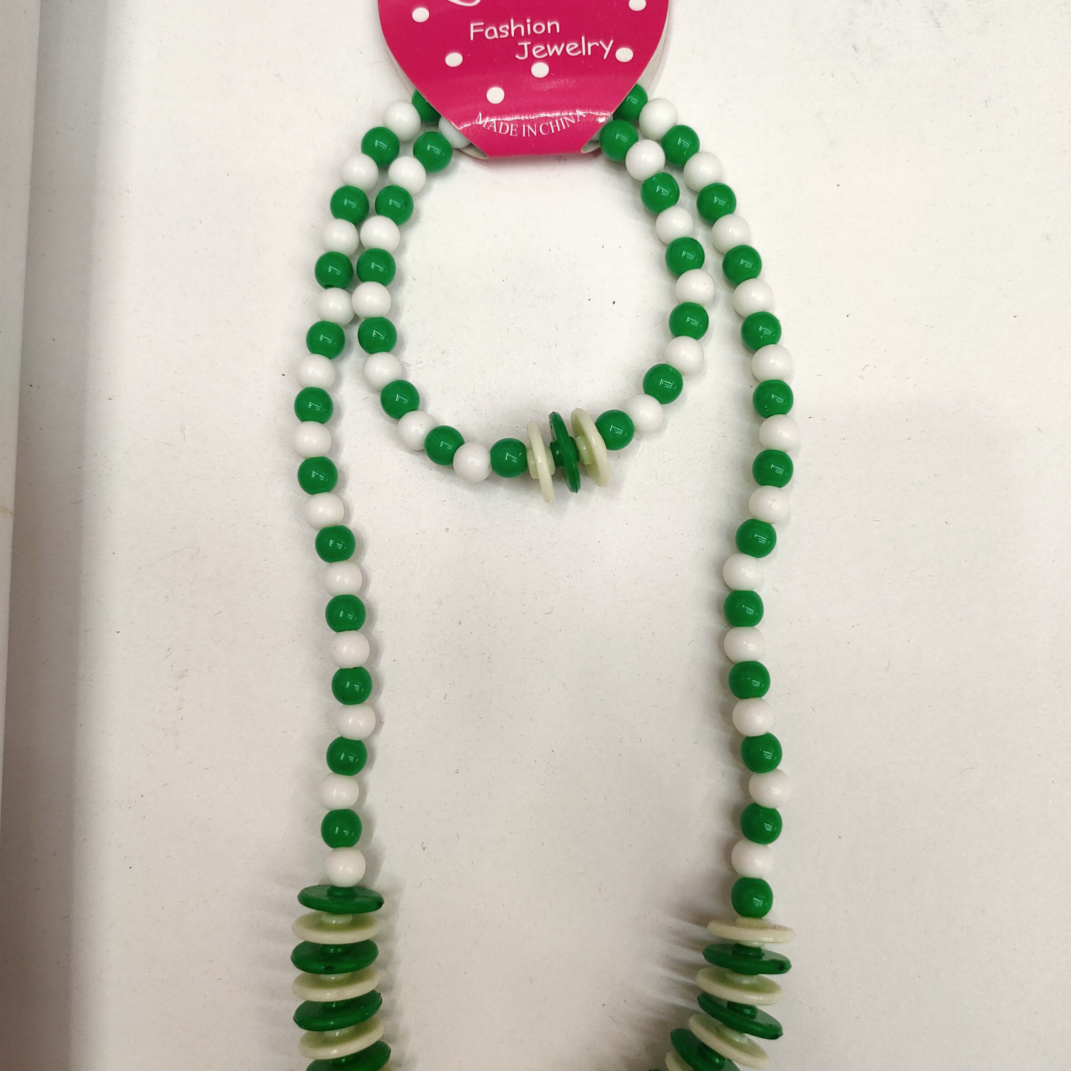 Acrylic white green flat sheet chain for children