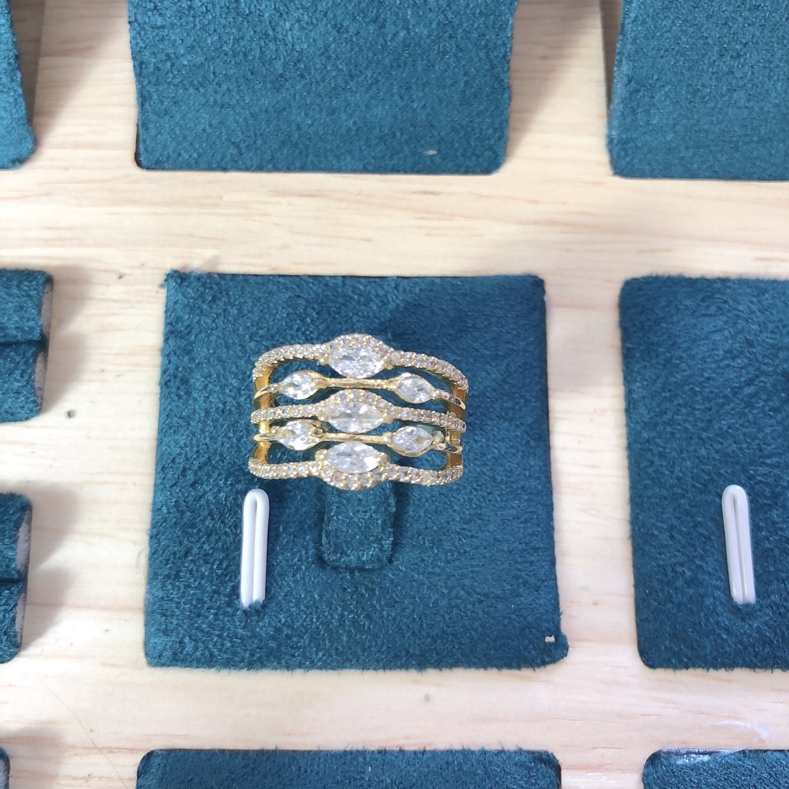 European and American fashion, individual, exaggerated diamond, trendy and versatile ring