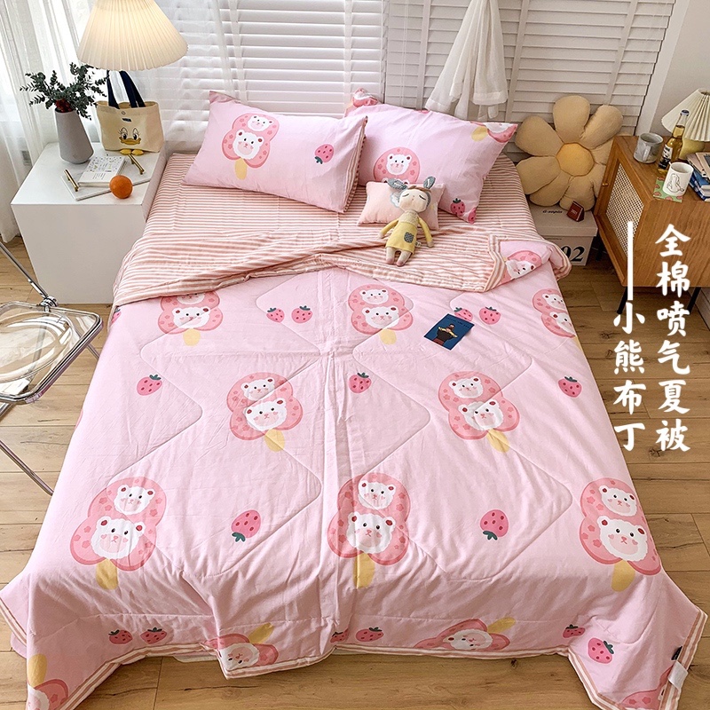 100% cotton Summer is on sale with 4-piece set ️
❤️ Fabric: 100% cotton
💛 filler: whole silk cotton
🧡 Process: hand wrapping