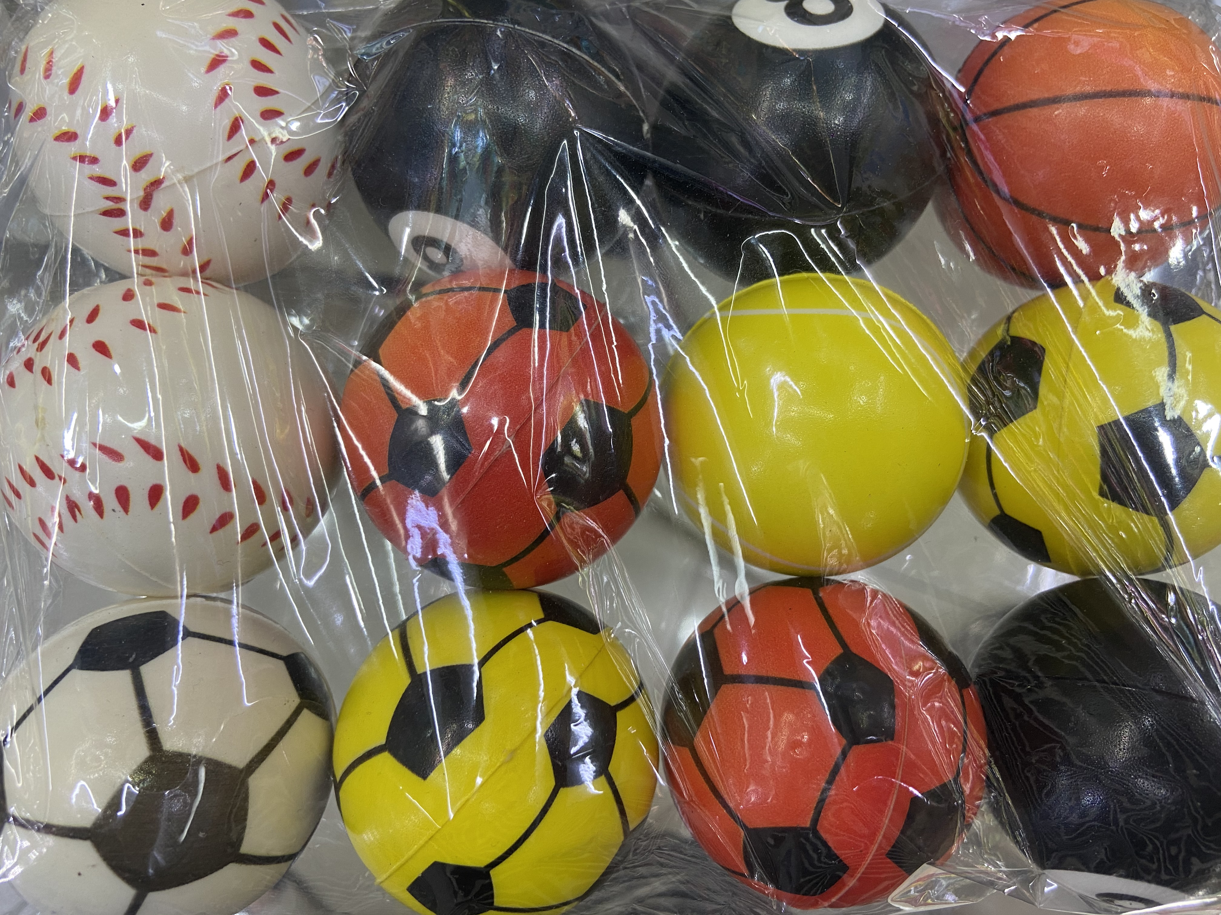 Venta directa de fábrica 5cm 4pcs bola deportiva mezclado niñas niños juguetes esponja bola de espuma para niños juguetes. 12/opp details Picture