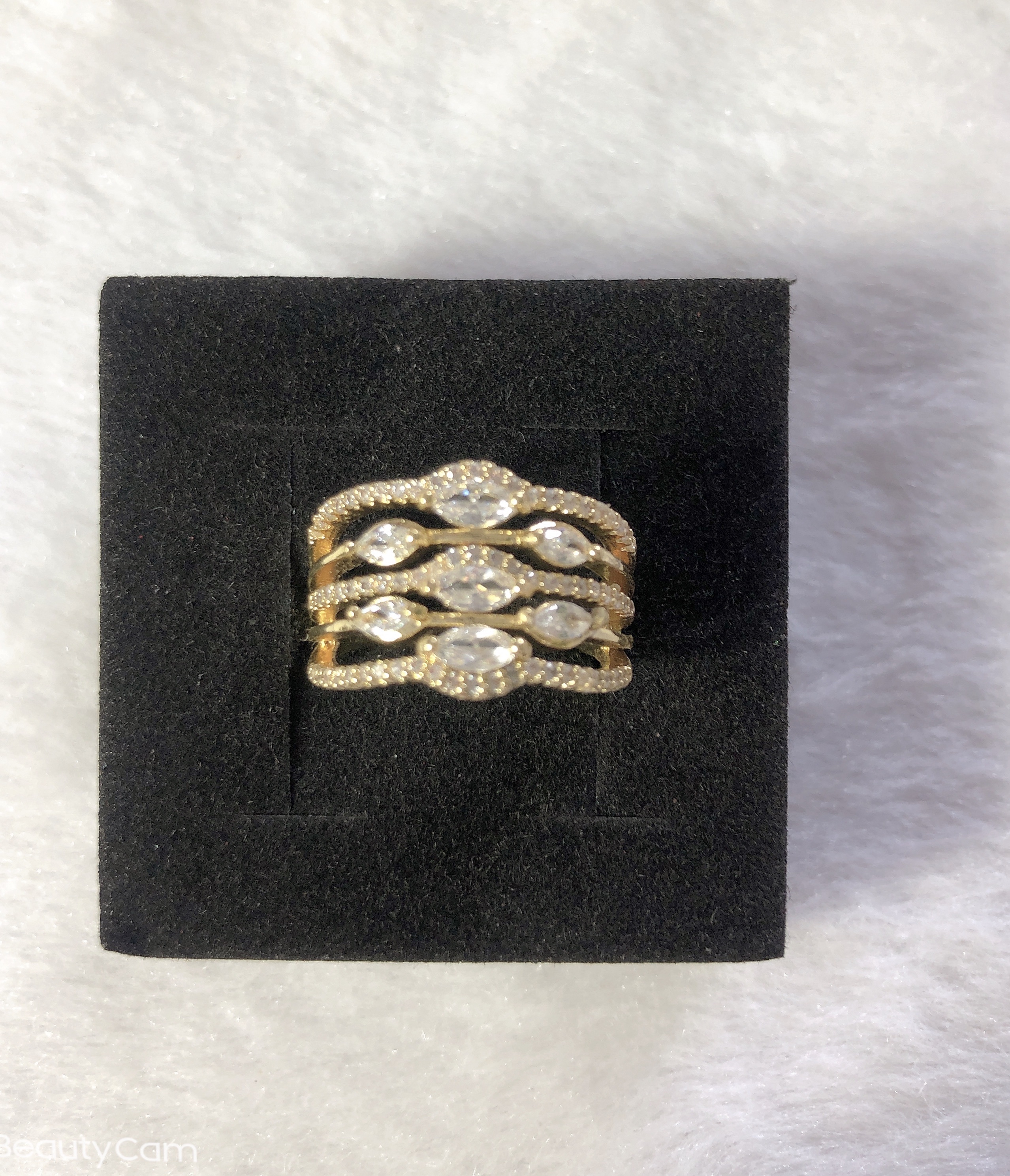 European and American fashion, individual, exaggerated diamond, trendy and versatile ring Specification image