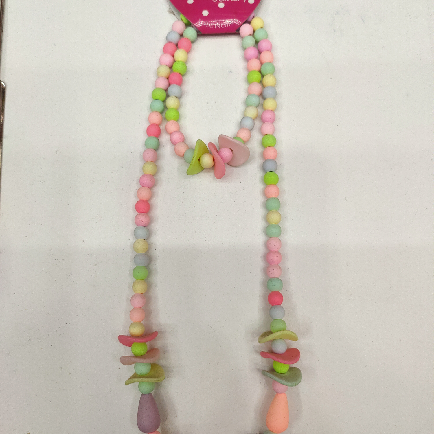 Acrylic light fluorescent water drop set chain for kids
