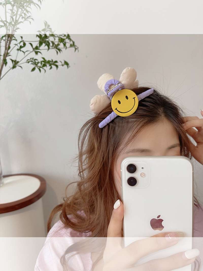 Sunflower Pie ~ Ins-style cute updo hair clip 2021 New style hair clip for women, large shark clip at the back of the head details Picture