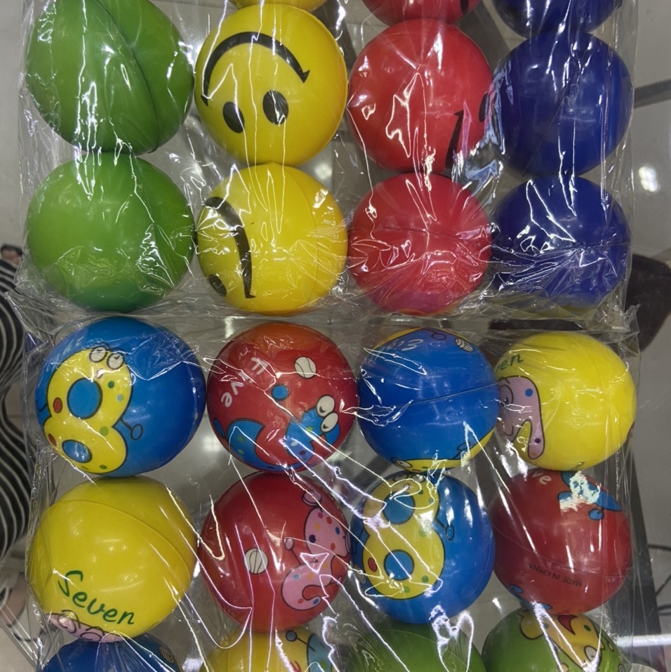 Factory direct sales 6.3 cm smiley face ➕ digital girls' boys toys sponge balls foam balls children 's. 12/oppla