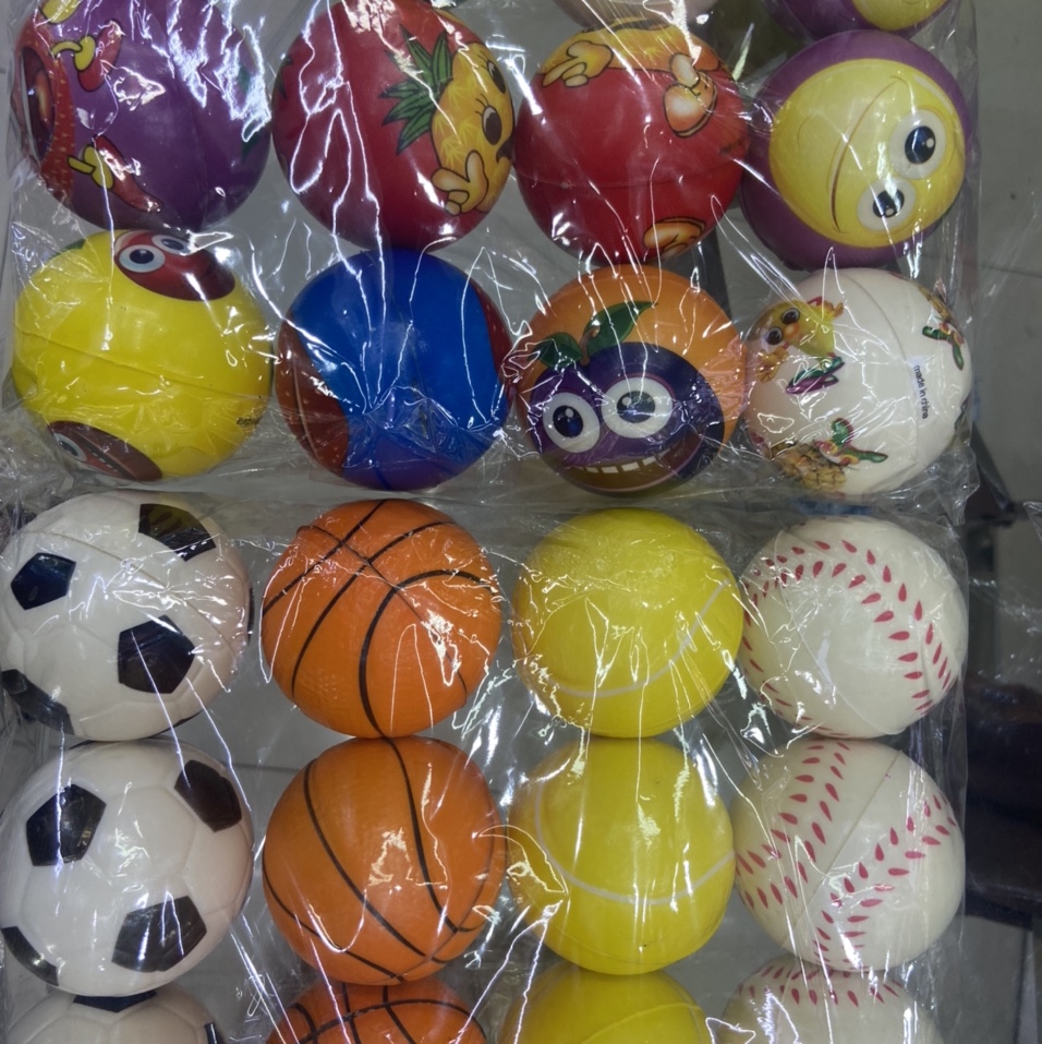 Factory direct sales 6.3 cm fruit ➕ xun sports girls' and boys' toys sponge balls foam balls children 'toys. 12/oppl