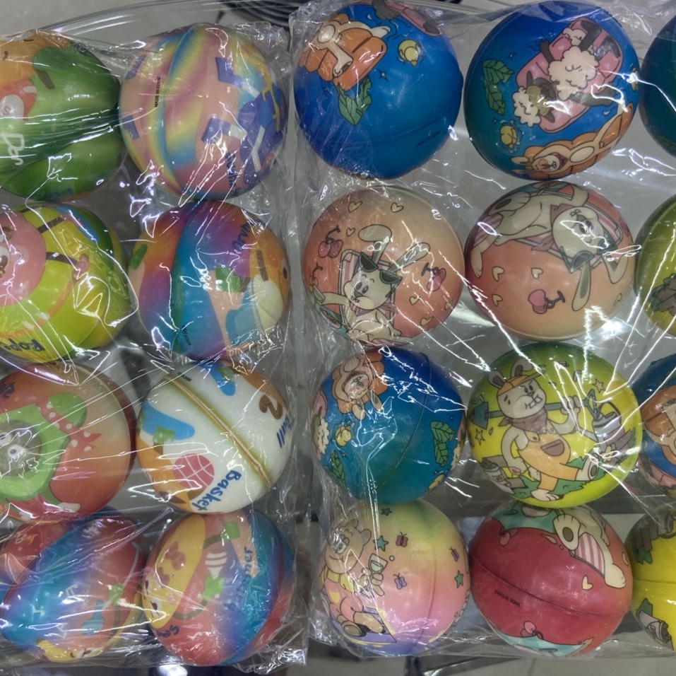 Factory direct sales 6.3 cm cartoon ➕ rabbit girls' boys toys sponge balls foam balls children '. 12/oppl