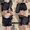 Summer Korean-style loose A-line denim shorts that are versatile and slimming, high-waisted buttoned women's outerwear with zippers, new ins hot pants Item Picture