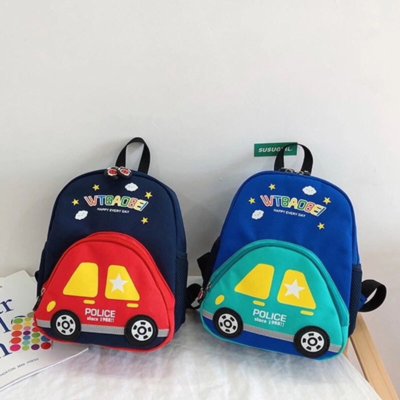 Children's bags cartoon car backpack children's backpack primary school kindergarten backpack customization wholesale